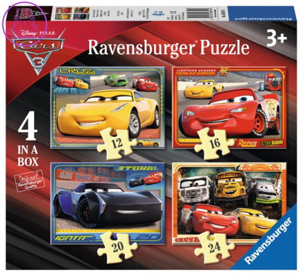 RAVENSBURGER Puzzle Auta 4v1 (12,16,20,24 dílků)