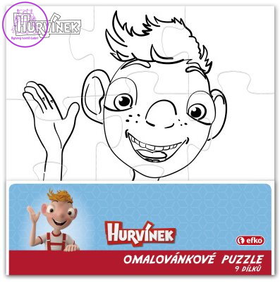 EFKO Namaluj si sám puzzle Hurvínek - čtverec 9 dílků
