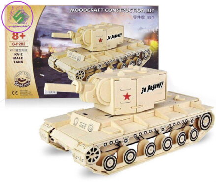 WOODEN TOY , WCK 3D puzzle Tank KV-2