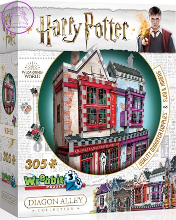 WREBBIT 3D puzzle Harry Potter: Prvotřídní potřeby pro famfrpál a Slug & Jiggers Apothecary 305 dílků