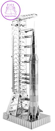 METAL EARTH 3D puzzle Apollo Saturn V s rampou