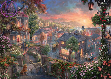 SCHMIDT Puzzle Lady a Tramp 1000 dílků