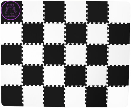 Kinderkraft Pěnový koberec Luno Černo-bílý 30ks (29,5x29,5)