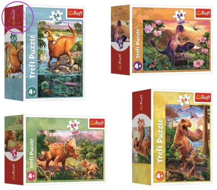 TREFL Displej Puzzle Úžasní dinosauři 54 dílků (40 ks)
