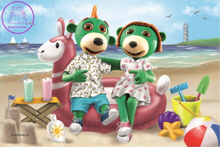 Puzzle Treflíci: Na pláži 54 dílků