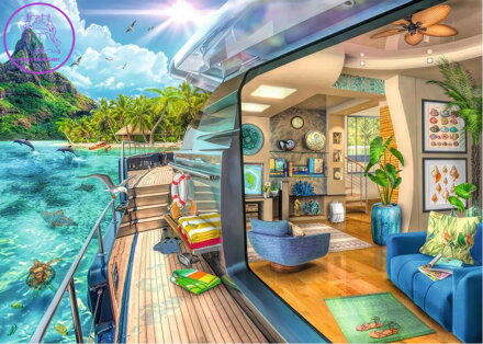 RAVENSBURGER Puzzle Ubytování na tropickém ostrově 1000 dílků