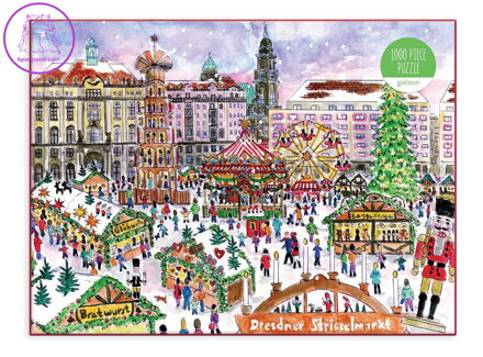 GALISON Puzzle Vánoční trhy v Drážďanech 1000 dílků