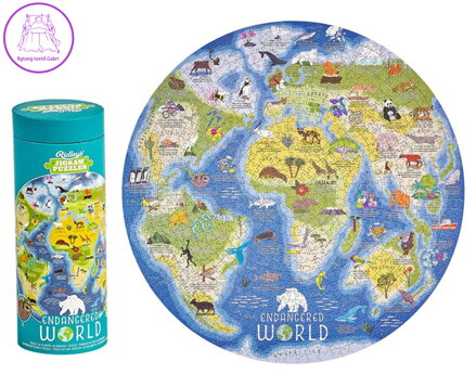 RIDLEY'S GAMES Kulaté puzzle Ohrožený svět 1000 dílků