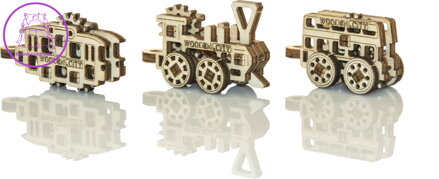 WOODEN CITY 3D puzzle mini sada Widgets: Dopravní prostředky 36 dílků