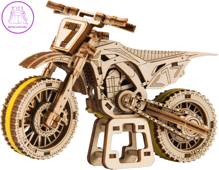 WOODEN CITY 3D puzzle Motorka MotoCross 88 dílů