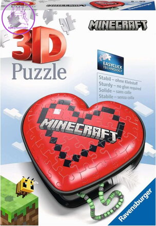 RAVENSBURGER 3D puzzle Srdce Minecraft 54 dílků