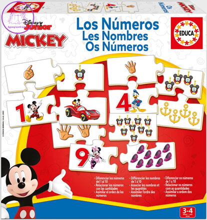 EDUCA Puzzle Mickey a přátelé: Počítání 10x4 dílků