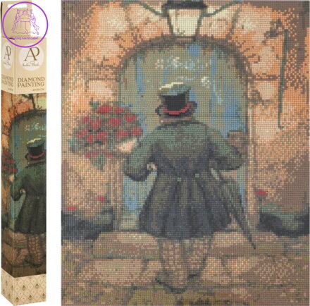 CRAFT SENSATIONS Diamantové malování Muž s růžemi 40x50cm