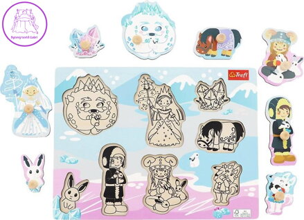 TREFL Dřevěná vkládačka Ledový hrad