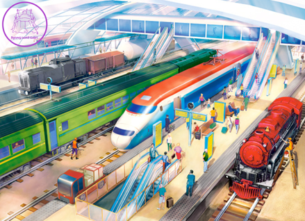 CASTORLAND Puzzle Nádraží 100 dílků