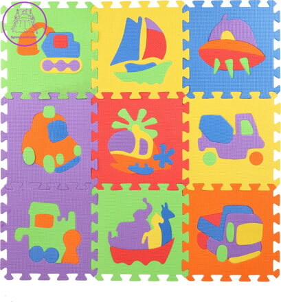 TEDDIES Pěnové puzzle Dopravní prostředky (27x27)