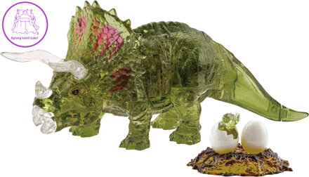 HCM KINZEL 3D Crystal puzzle Triceratops s mládětem 61 dílků