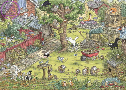 HEYE Puzzle Simon’s Cat: Dobrodružství na zahradě 1000 dílků