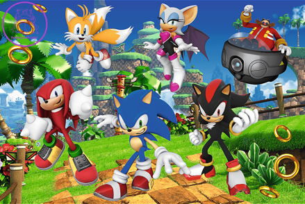 TREFL Puzzle Sonic a jeho přátelé 160 dílků