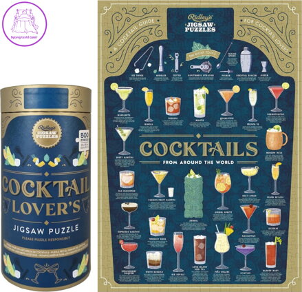 RIDLEY'S GAMES Puzzle Pro milovníky koktejlů 500 dílků