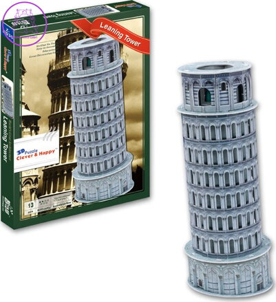 CLEVER&HAPPY 3D puzzle Šikmá věž, Pisa 13 dílků