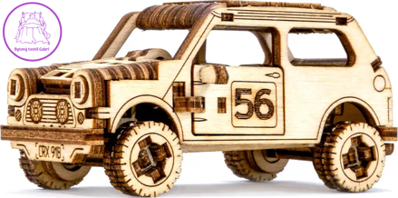 WOODEN CITY 3D puzzle Superfast Rally Car 1