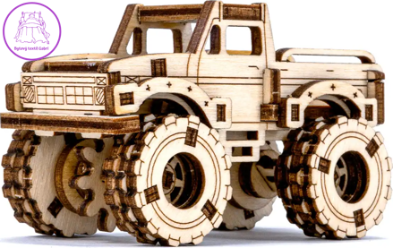 WOODEN CITY 3D puzzle Superfast Monster Truck 4