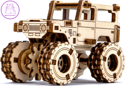 WOODEN CITY 3D puzzle Superfast Monster Truck 5