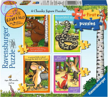 RAVENSBURGER Moje první puzzle: Gruffalo 4v1 (2,3,4,5 dílků)