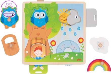GOKI Pohyblivá dřevěná vkládačka Les