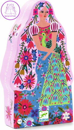 DJECO Puzzle Princezna a páv 36 dílků