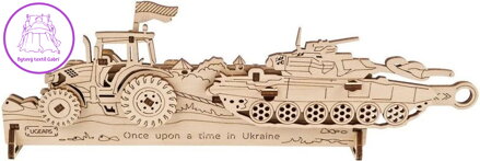 UGEARS 3D puzzle Brave UA Tractor 51 dílků