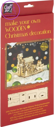 CRAFT ID Dřevěné 3D puzzle Santa