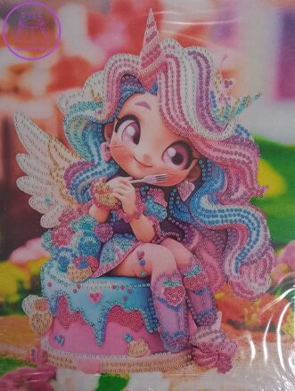 NORIMPEX Diamantové malování na plátně Kouzelní tvorové 1ks 23x30cm (mix)