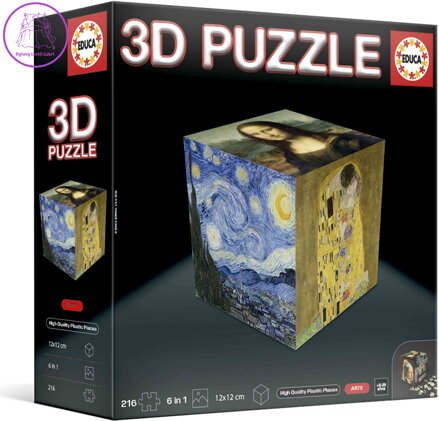 EDUCA 3D Puzzle kostka Umění 216 dílků