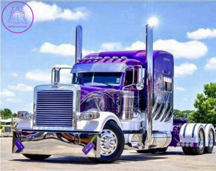 NORIMPEX Diamantové malování Fialový kamion 30x40cm