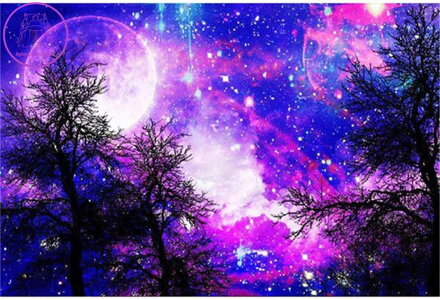 NORIMPEX Diamantové malování Fialové nebe 30x40cm