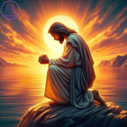 NORIMPEX Diamantové malování Modlící se Ježíš 30x40cm