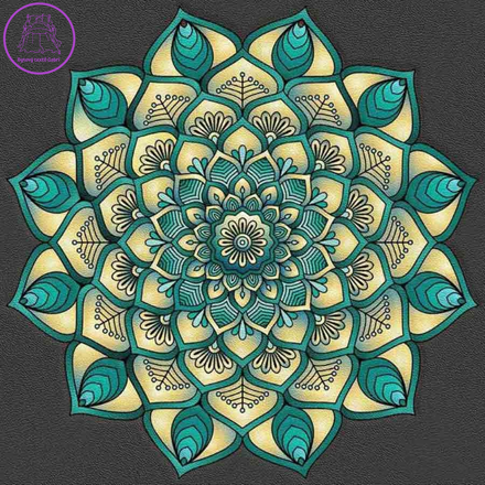 NORIMPEX Diamantové malování 7D Tyrkysová mandala 30x40cm