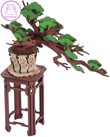 ROBOTIME Rolife DIY 3D dřevěné puzzle Bonsai z jehličnanu borovice 115 dílků