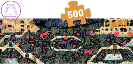 DJECO Panoramatické puzzle Království koček 500 dílků