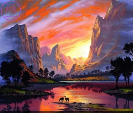 NORIMPEX Diamantové malování Hory 30x40cm