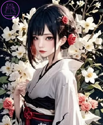 NORIMPEX Diamantové malování Dívka v kimonu 30x40cm