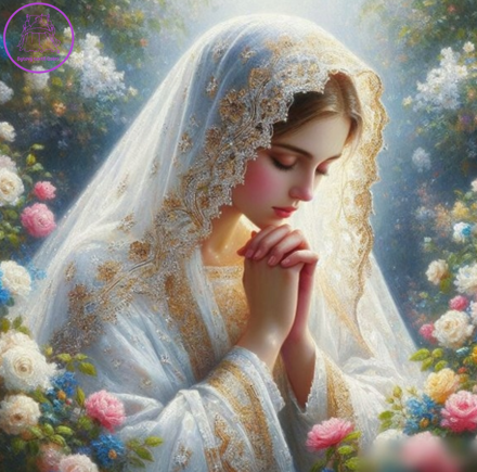 NORIMPEX Diamantové malování Modlící se Panna Marie 30x40cm