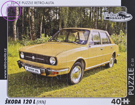 RETRO-AUTA Puzzle č.35 ŠKODA 120 L (1976) 40 dílků