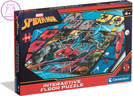CLEMENTONI Podlahové puzzle s interaktivním perem Spiderman 24 dílků