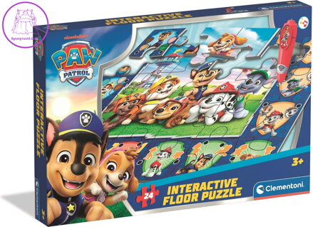 CLEMENTONI Podlahové puzzle s interaktivním perem Tlapková patrola 24 dílků