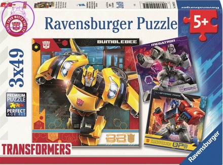 RAVENSBURGER Puzzle Transformers 3x49 dílků