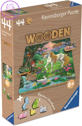 RAVENSBURGER Dřevěné puzzle Jednorožec 44 dílků