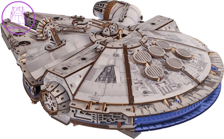 UGEARS 3D puzzle Star Wars: Millennium Falcon 1235 dílků